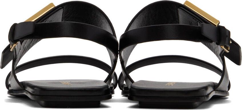 Burberry Black Motif Flat Sandals