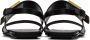 Burberry Black Motif Flat Sandals - Thumbnail 2