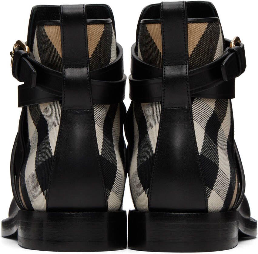 Burberry Black New Pryle Check Boots