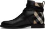 Burberry Black New Pryle Check Boots - Thumbnail 3