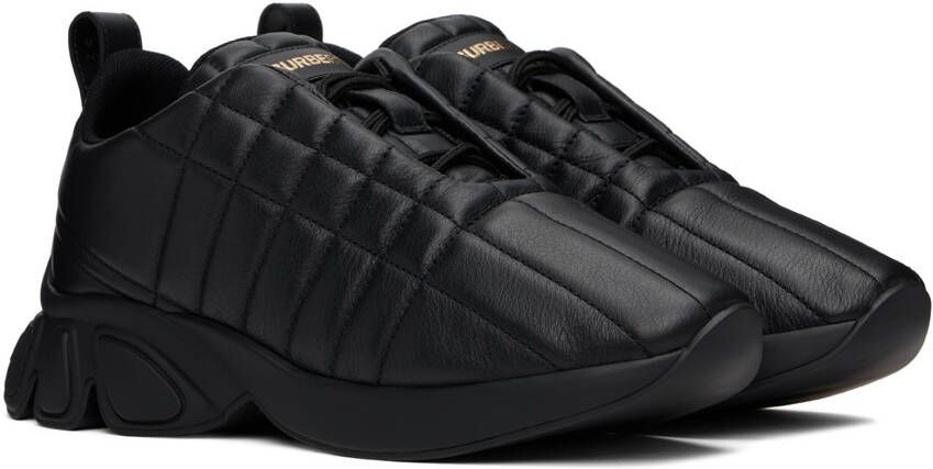 Burberry Black Quilted Leather Classic Sneakers