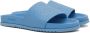 Burberry Blue Sharkfin Slide Sandals - Thumbnail 4