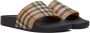 Burberry Brown & Beige Check Sandals - Thumbnail 4
