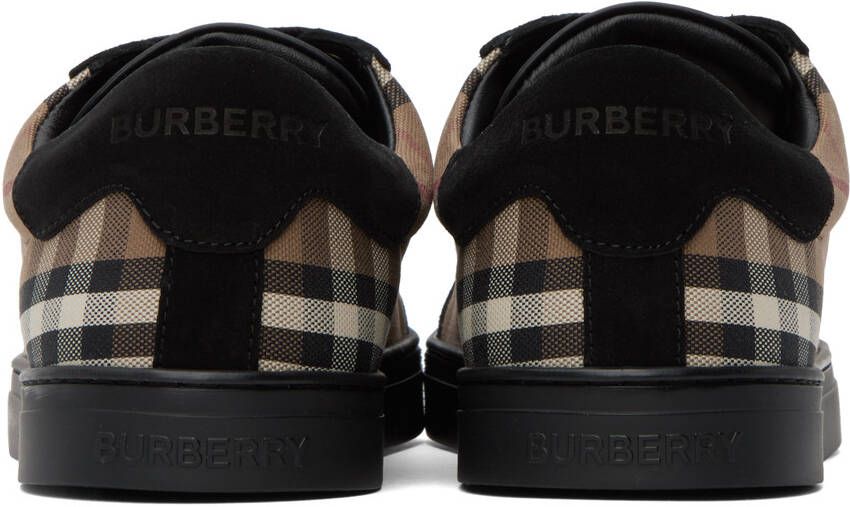 Burberry Brown & Black Vintage Check Sneakers