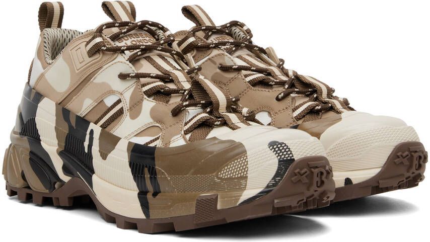 Burberry Brown Camouflage Arthur Sneakers