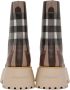 Burberry Brown Check Ankle Boots - Thumbnail 2