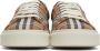 Burberry Brown Check Canvas & Calfskin Sneakers - Thumbnail 2