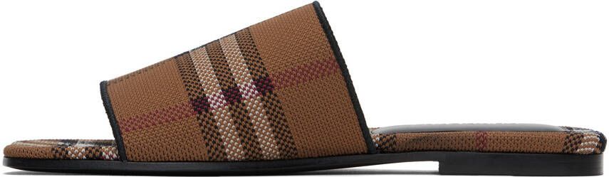 Burberry Brown Check Mules