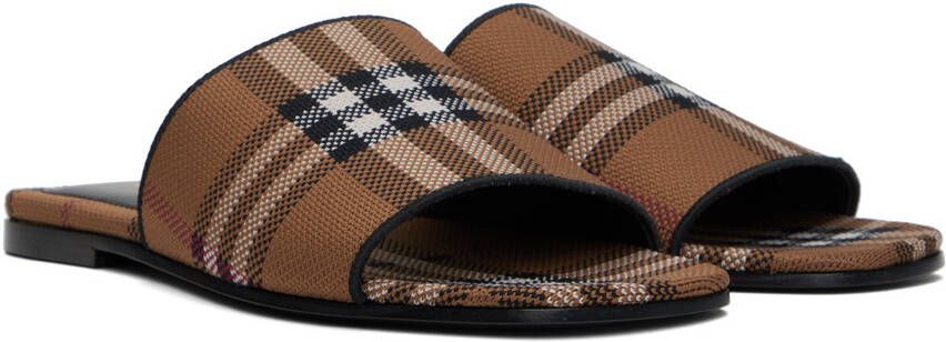 Burberry Brown Check Mules