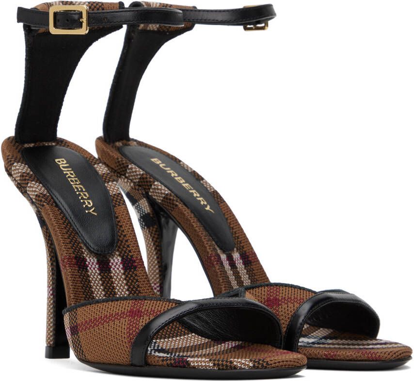 Burberry Brown Check Sandals