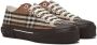 Burberry Brown Cotton Check Sneakers - Thumbnail 4