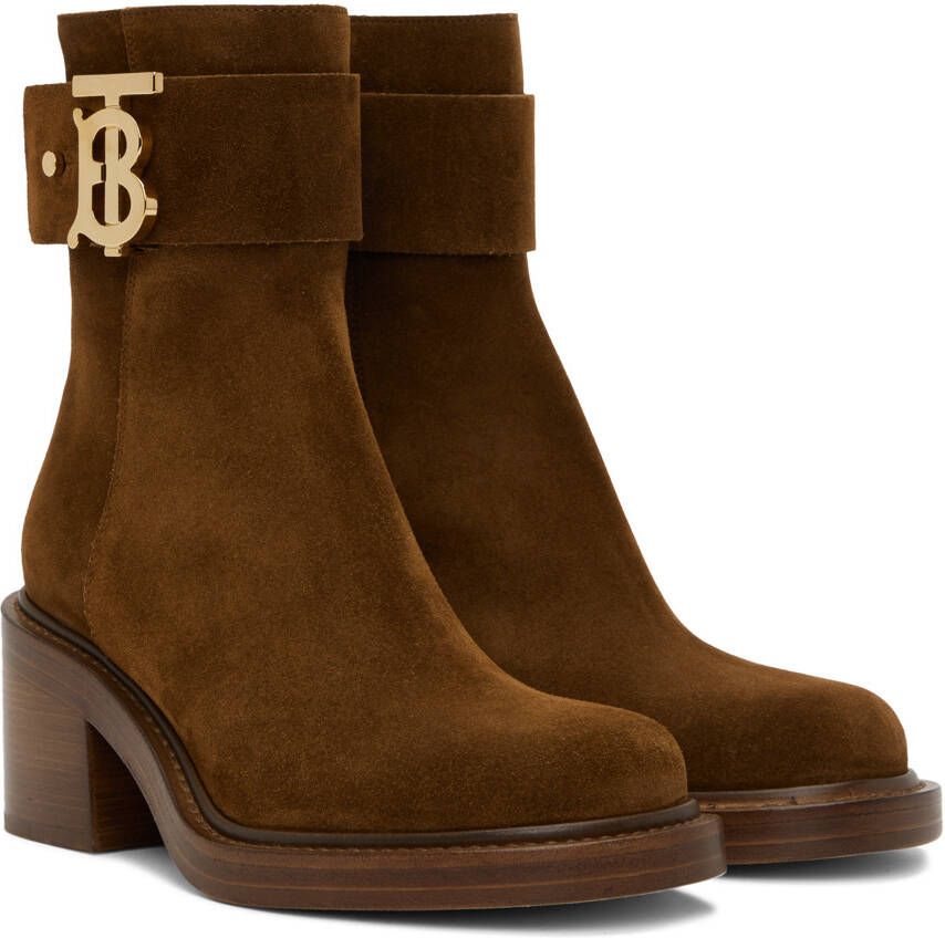 Burberry Brown Monogram Ankle Boots