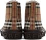 Burberry Brown Vintage Check High-Top Sneakers - Thumbnail 2