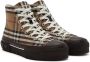Burberry Brown Vintage Check High-Top Sneakers - Thumbnail 4