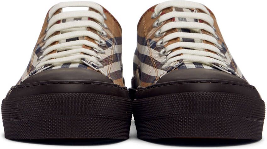 Burberry Brown Vintage Check Sneakers