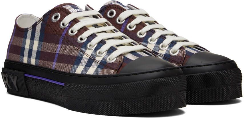 Burberry Burgundy Check Sneakers