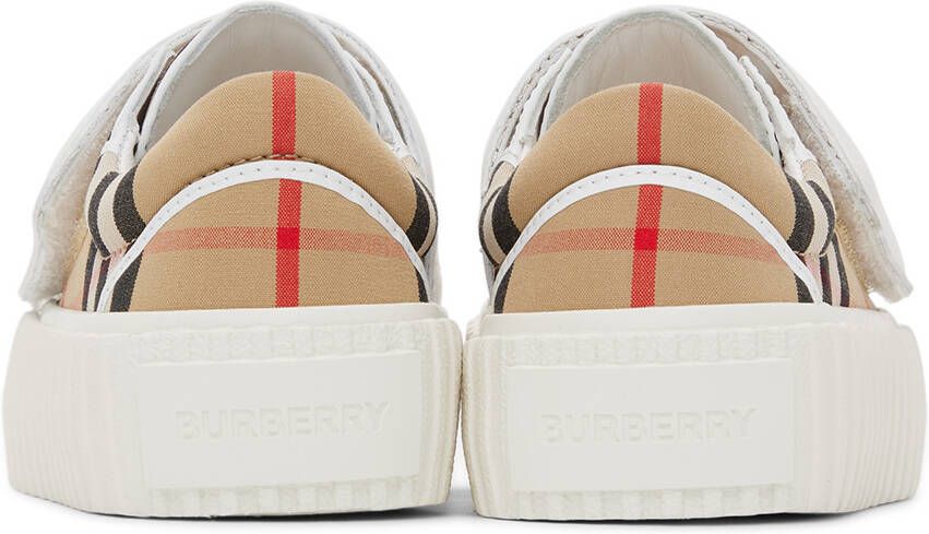 Burberry Kids Beige Check Sneakers