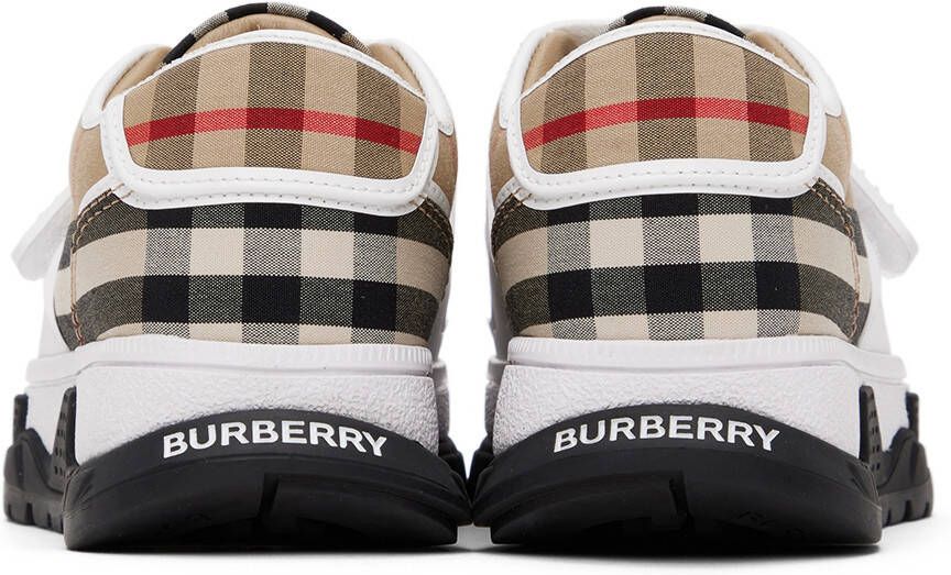 Burberry Kids Beige Vintage Check Sneakers