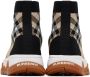 Burberry Kids Black & Beige Vintage Check Sock Sneakers - Thumbnail 2