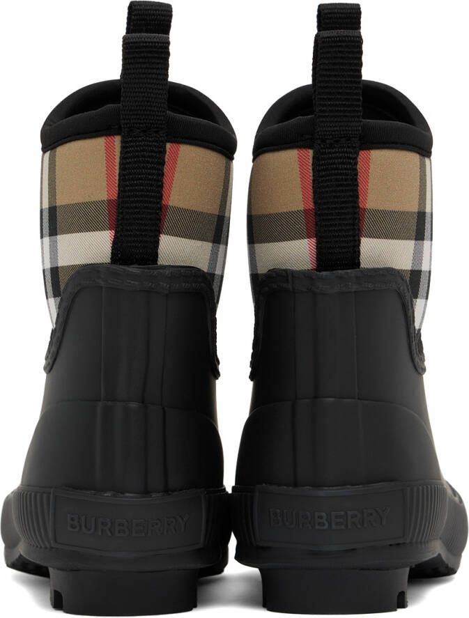 Burberry Kids Black Mini Flinton Boots