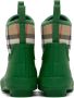 Burberry Kids Green Vintage Check Boots - Thumbnail 2