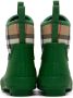 Burberry Kids Green Vintage Check Boots - Thumbnail 2
