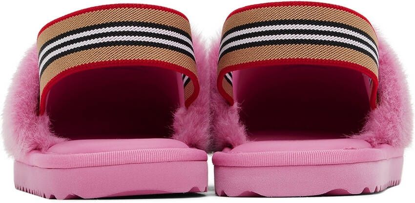 Burberry Kids Pink Litherton Sandals