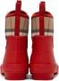 Burberry Kids Red Vintage Check Rain Boots - Thumbnail 2