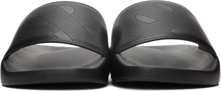 Burberry Leather Perforated Monogram Slides