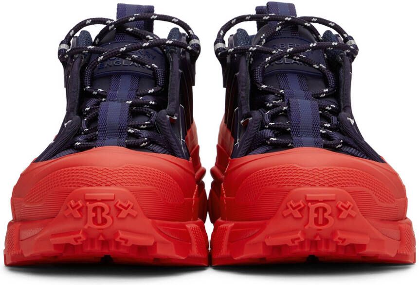 Burberry Navy & Red Arthur Sneakers