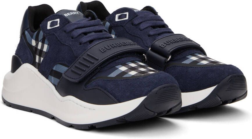 Burberry Navy Check Sneakers