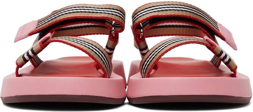 Burberry Pink Icon Stripe Sandals