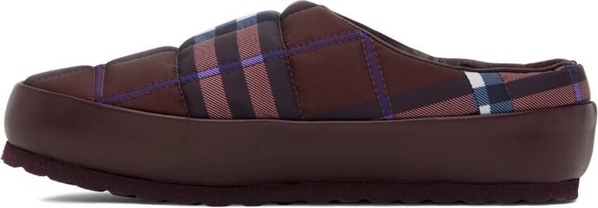 Burberry Purple Northaven Vintage Check Slippers
