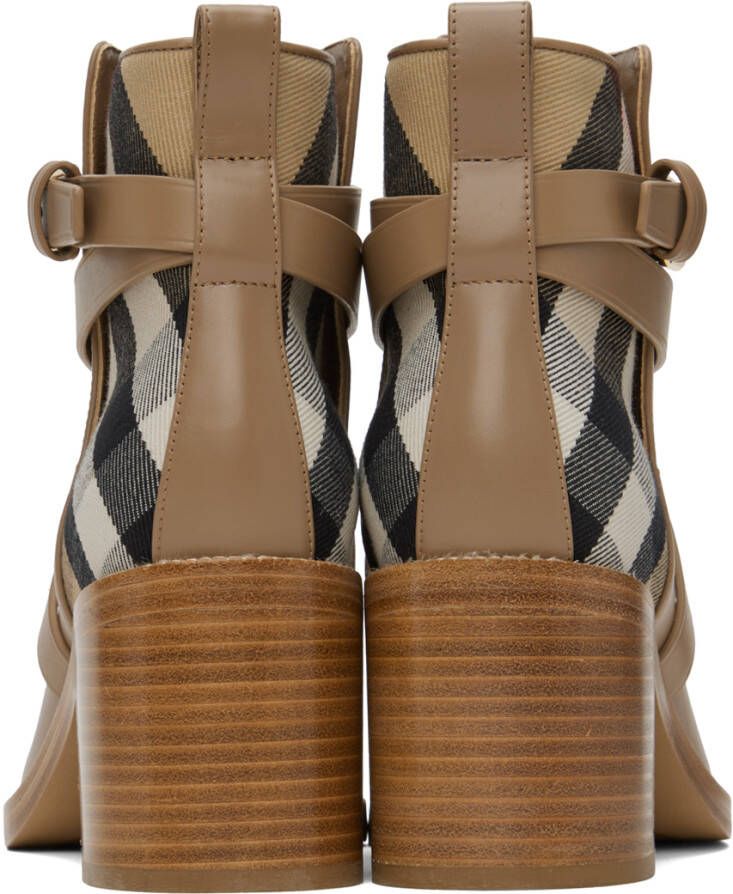 Burberry Taupe House Check Boots