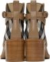 Burberry Taupe House Check Boots - Thumbnail 2