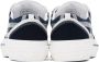 Burberry White & Navy Check Sneakers - Thumbnail 2