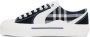 Burberry White & Navy Check Sneakers - Thumbnail 3