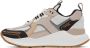 Burberry White & Taupe Embossed Sneakers - Thumbnail 3