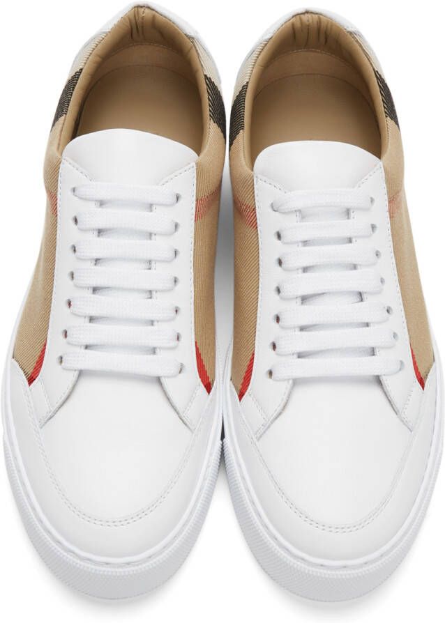 Burberry White Check Arthur Sneakers