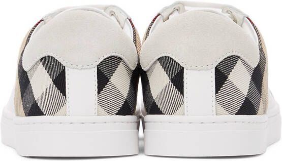 Burberry White Check Reeth Sneakers