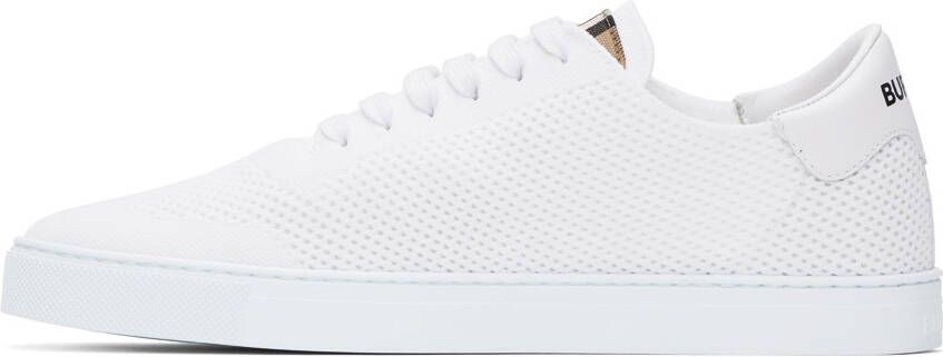 Burberry White Embossed Sneakers