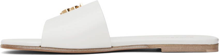 Burberry White Monogram Motif Sandals