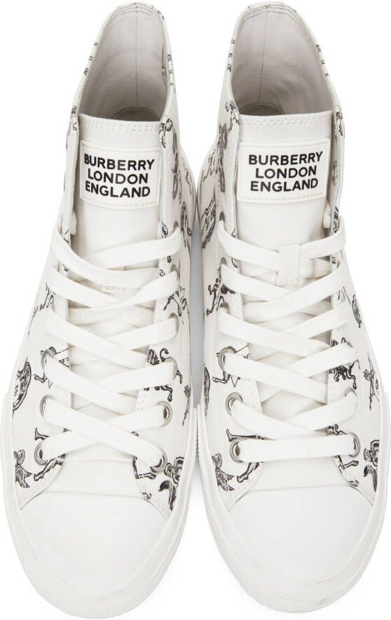 Burberry White Mythical Alphabet Larkhall Sneakers