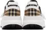 Burberry White Vintage Check Low-Top Sneakers - Thumbnail 2