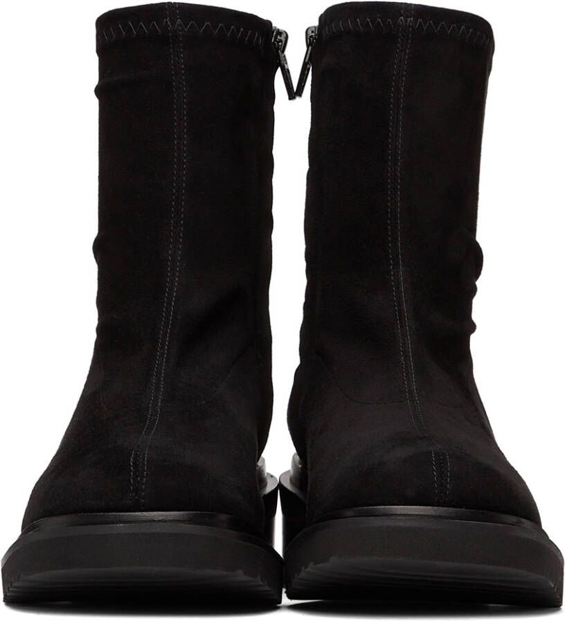 BY FAR Black Suede Kah Boots