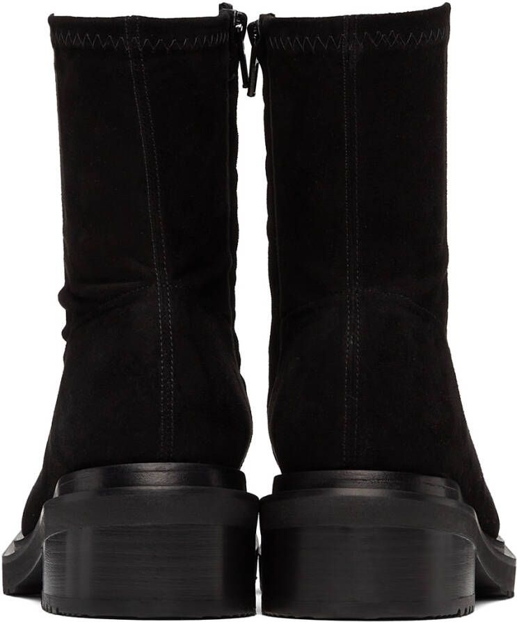 BY FAR Black Suede Kah Boots