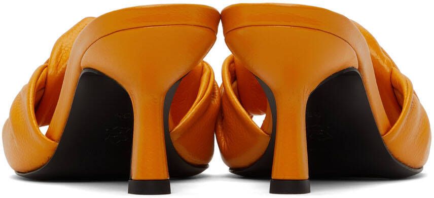 BY FAR Orange Lana Heeled Sandals