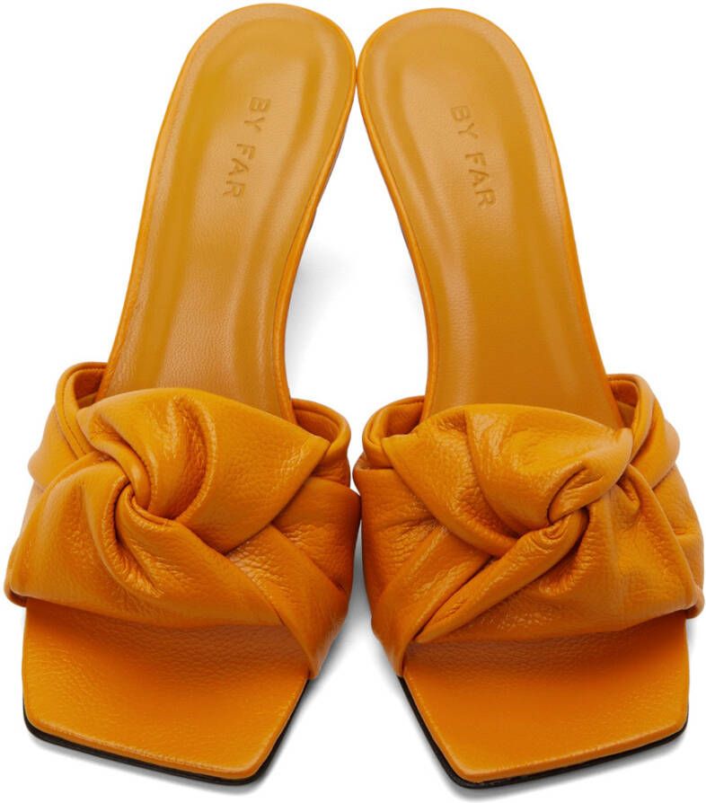 BY FAR Orange Lana Heeled Sandals