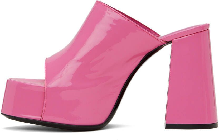 BY FAR Pink Brad Heeled Sandals