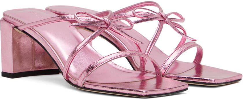 BY FAR Pink June Heeled Sandals